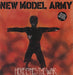 New Model Army Here Comes The War + Poster + Stickered sleeve UK 12" vinyl single (12 inch record / Maxi-single) 658935-8