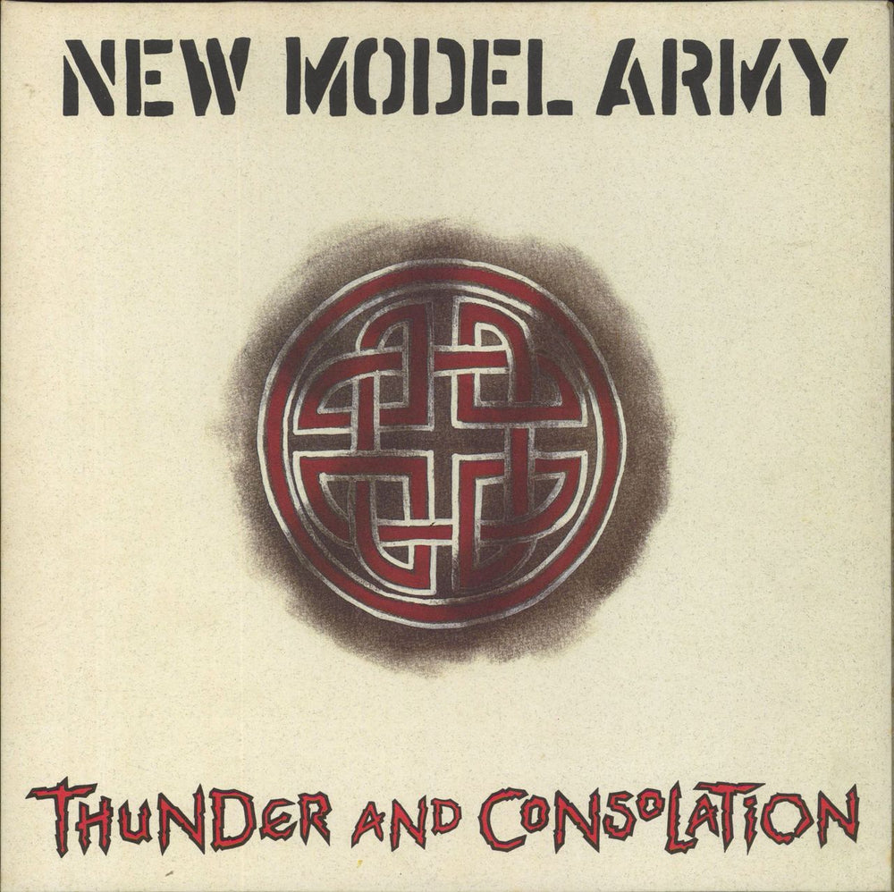 New Model Army Thunder And Consolation - Embossed Sleeve - EX UK vinyl LP album (LP record) EMC3552