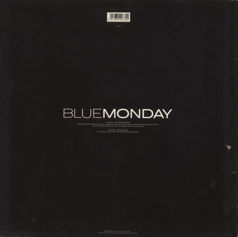 New Order Blue Monday '88 - EX UK 12" vinyl single (12 inch record / Maxi-single) 5016839207300