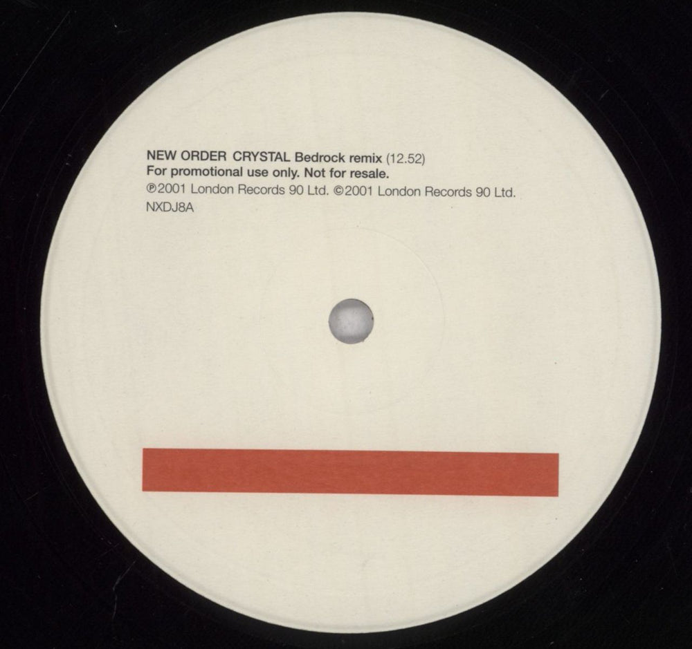 New Order Crystal - 1st issue - Red stripe UK Promo 12" vinyl single (12 inch record / Maxi-single) NEW12CR191990