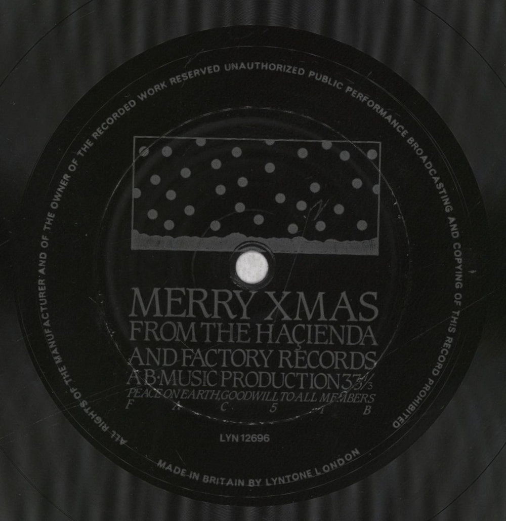 New Order Merry Xmas From The Haçienda And Factory Records UK 7" vinyl single (7 inch record / 45) FAC51B