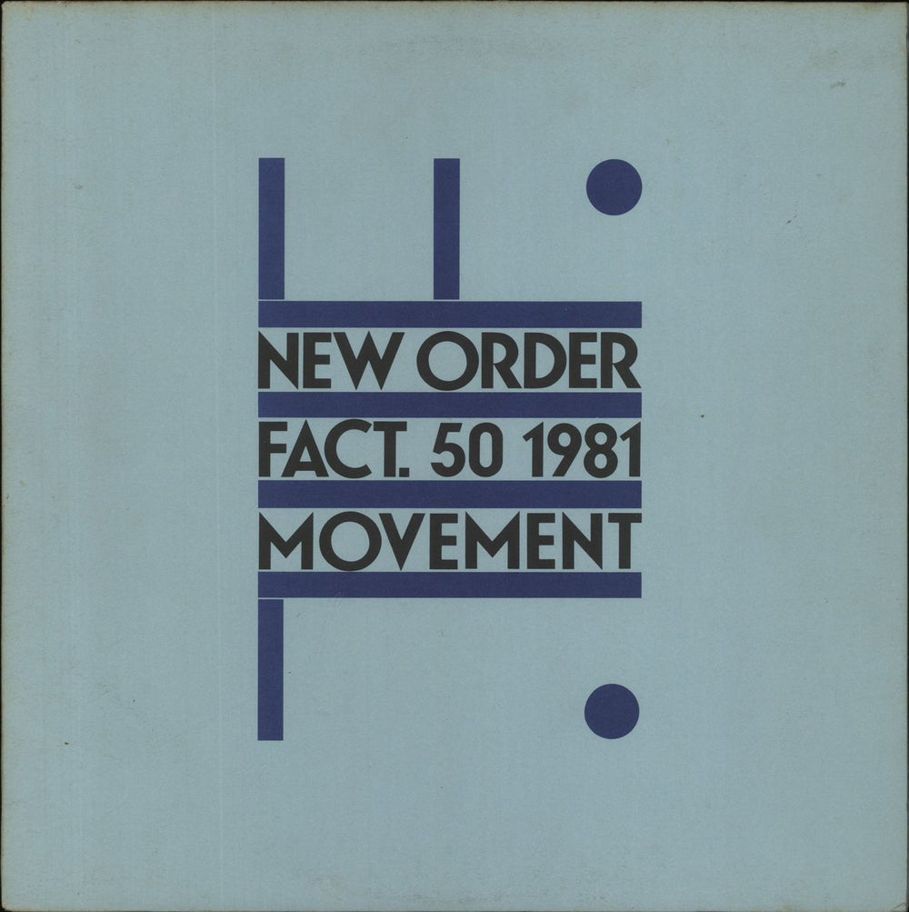 New Order Movement + Inner UK vinyl LP album (LP record) FACT50