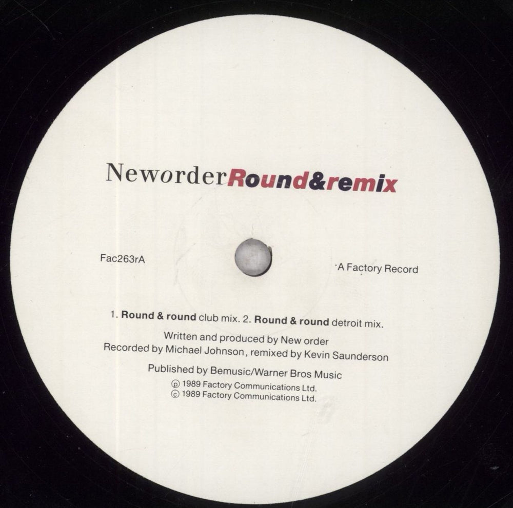 New Order Round & Round UK 12" vinyl single (12 inch record / Maxi-single) NEW12RO845464