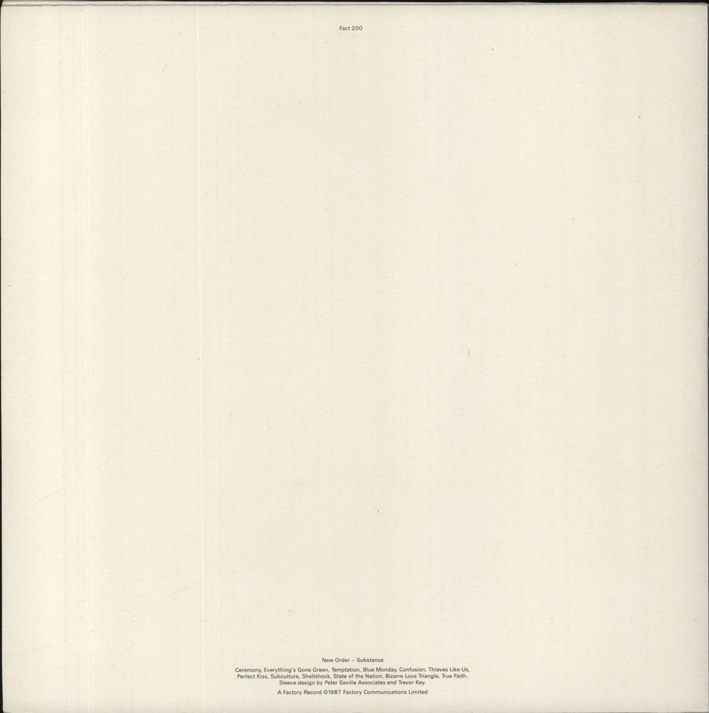 New Order Substance - 2nd UK 2-LP vinyl record set (Double LP Album)