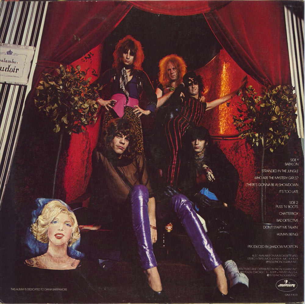 New York Dolls Too Much Too Soon - EX UK vinyl LP album (LP record)