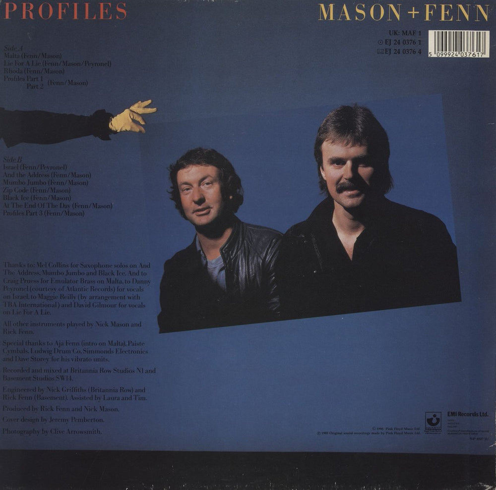 Nick Mason Profiles UK vinyl LP album (LP record) 5099924037617