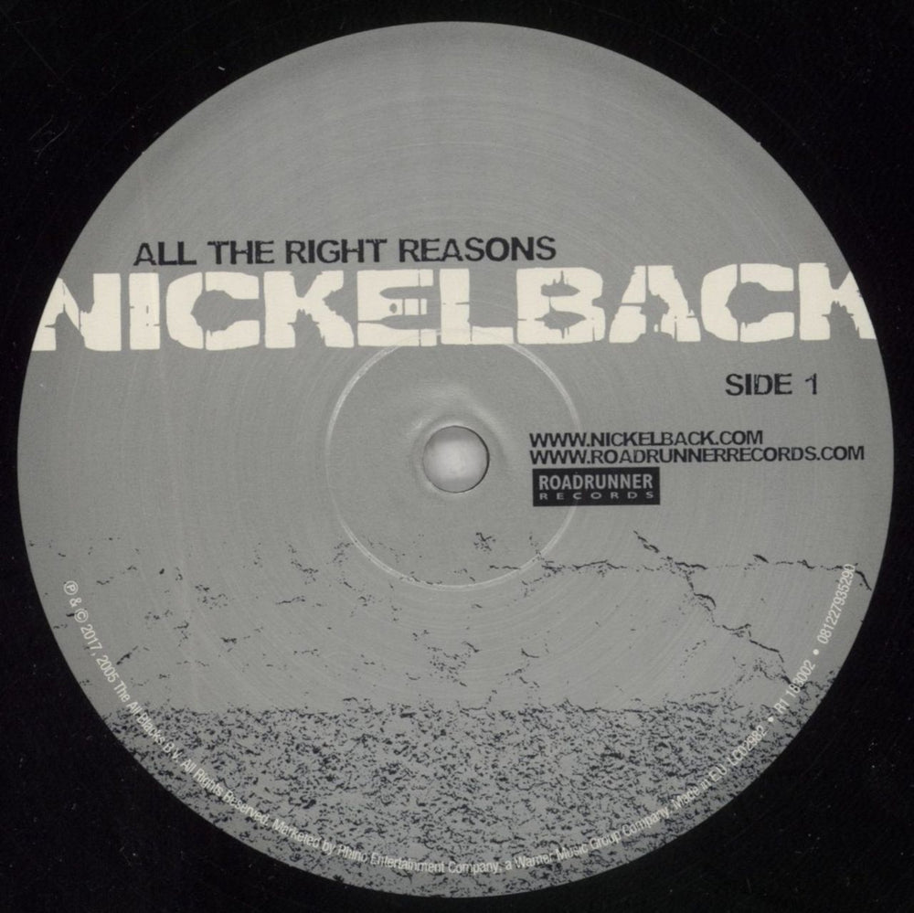 Nickelback All The Right Reasons UK vinyl LP album (LP record) NLCLPAL816967