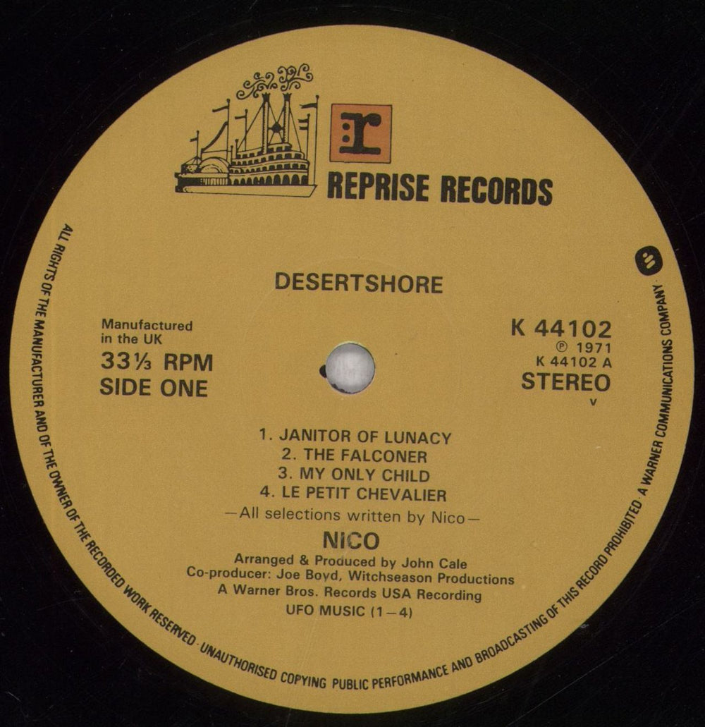 Nico Desertshore UK vinyl LP album (LP record) N-CLPDE845465