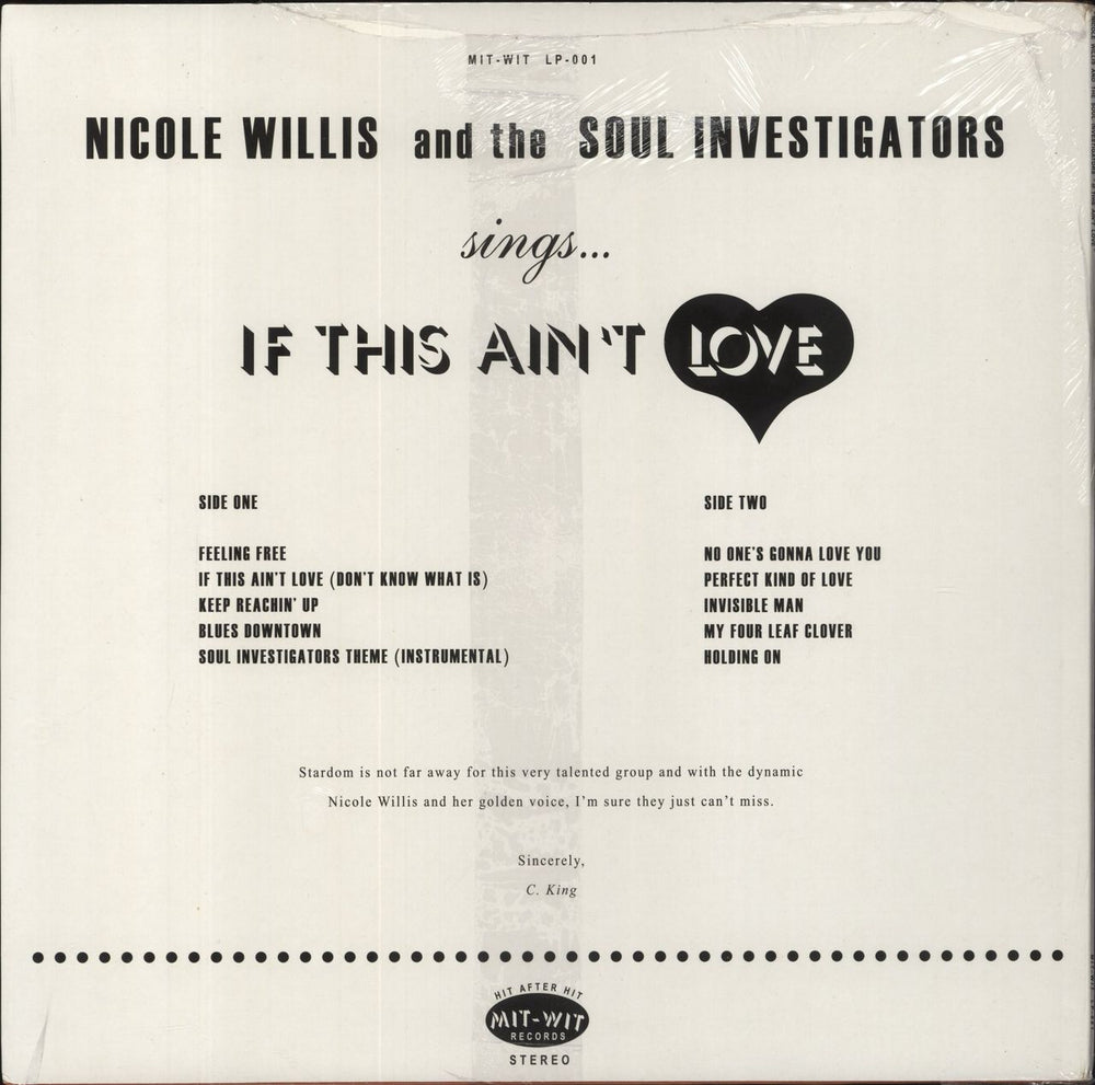 Nicole Willis If This Ain't Love - Sealed Finnish vinyl LP album (LP record) 8JKLPIF853497