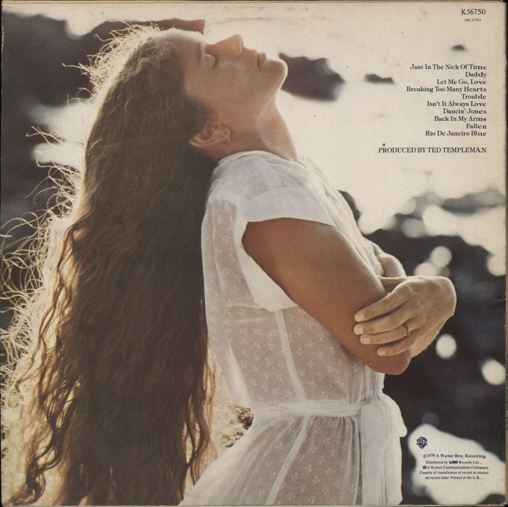 Nicolette Larson In The Nick Of Time UK vinyl LP album (LP record)