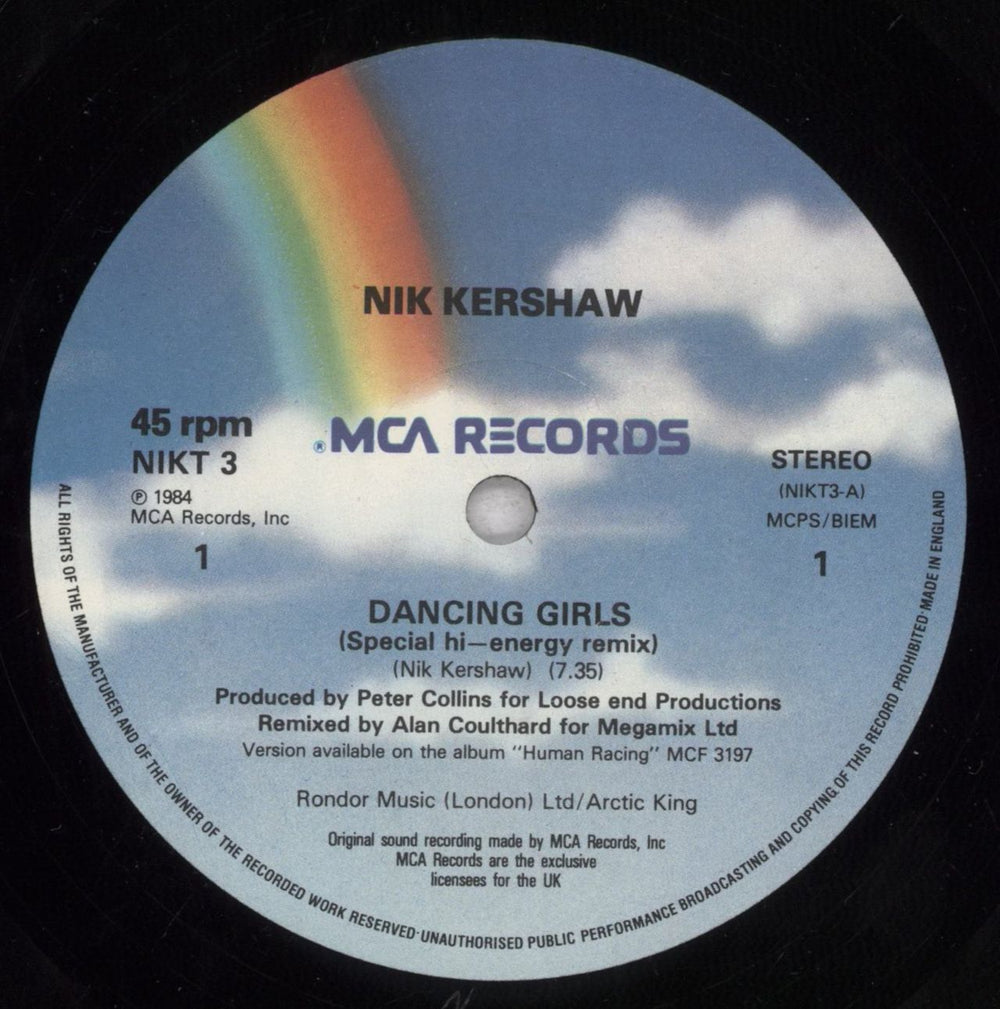 Nik Kershaw Dancing Girls UK 12" vinyl single (12 inch record / Maxi-single) KER12DA836297