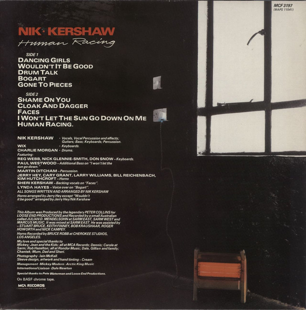 Nik Kershaw Human Racing UK vinyl LP album (LP record)