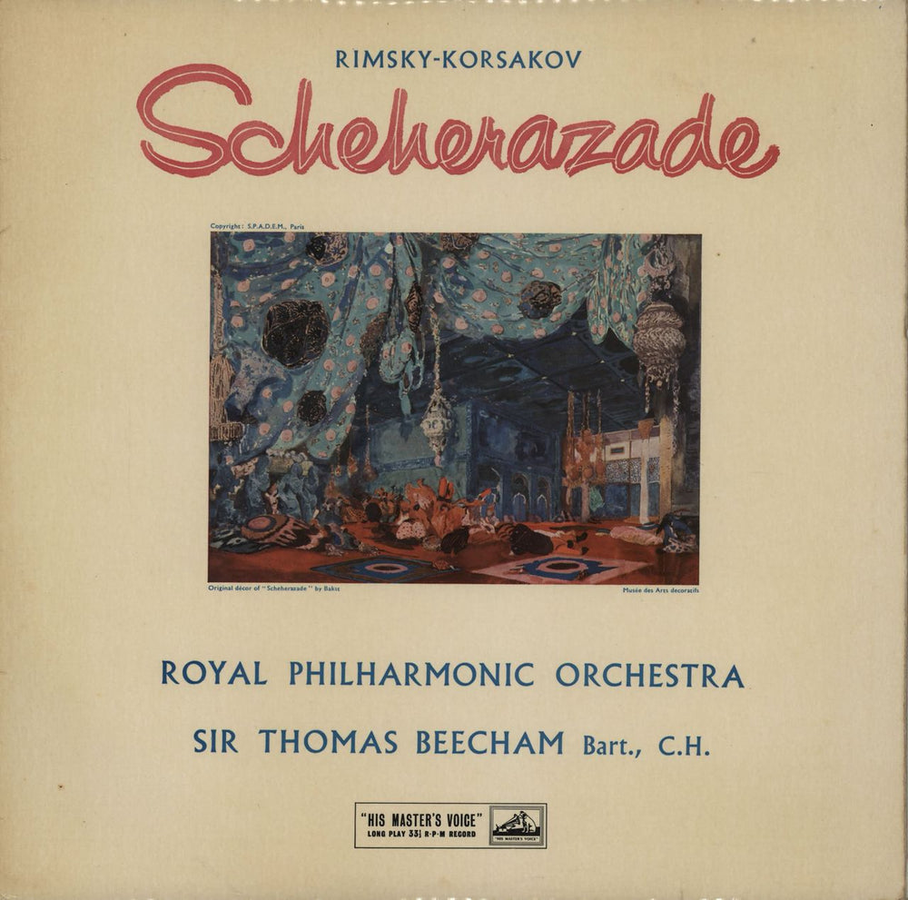 Nikolai Rimsky-Korsakov Scheherazade UK vinyl LP album (LP record) ALP1564