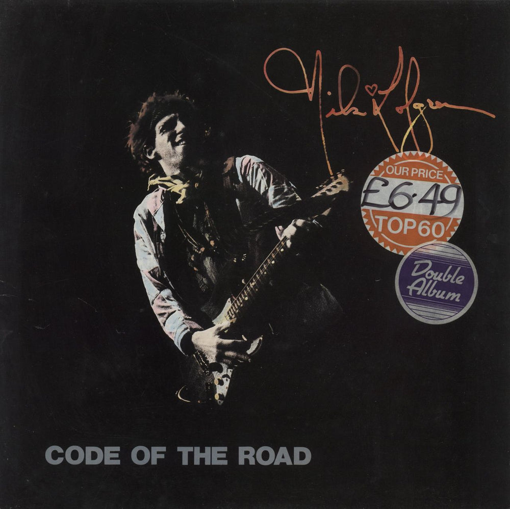 Nils Lofgren Code Of The Road - Store price sticker UK 2-LP vinyl record set (Double LP Album) TOWDLP17
