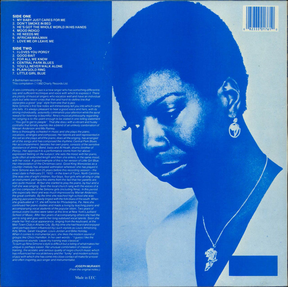 Nina Simone My Baby Just Cares For Me - EX UK vinyl LP album (LP record) 082333017610