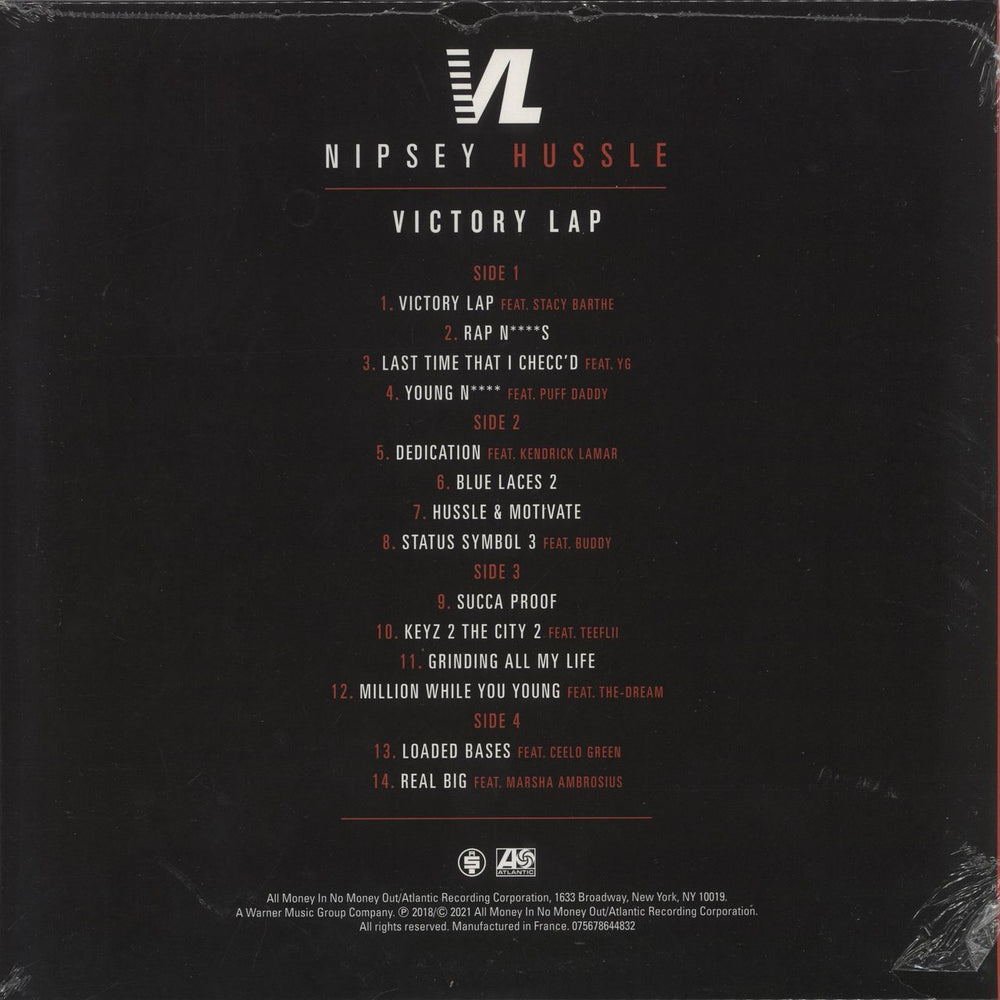 Nipsey Hussle Victory Lap - Sealed UK 2-LP vinyl record set (Double LP Album)