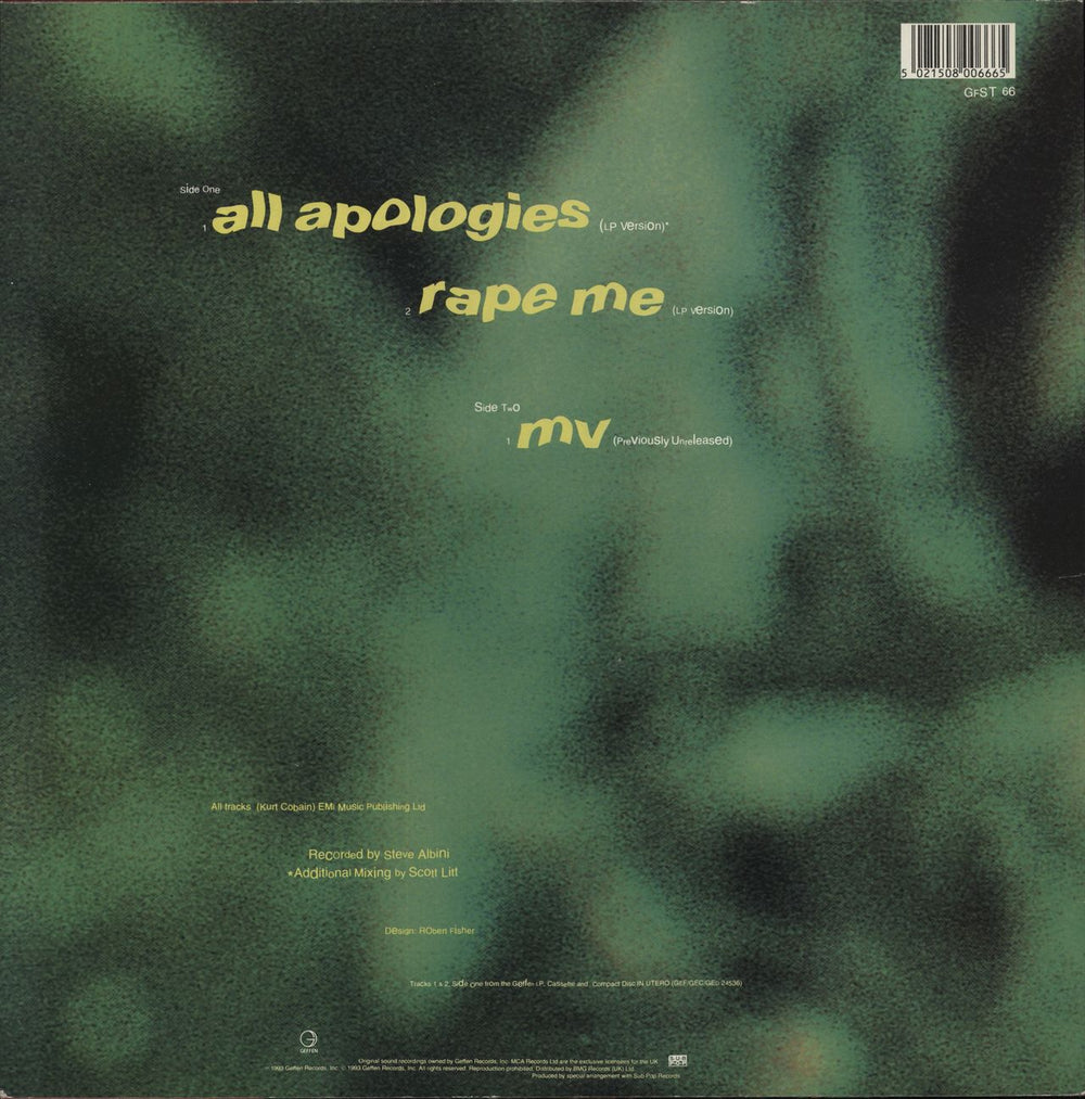 Nirvana (US) All Apologies + Art Prints + Mailing List Card UK 12" vinyl single (12 inch record / Maxi-single) 5021508006665