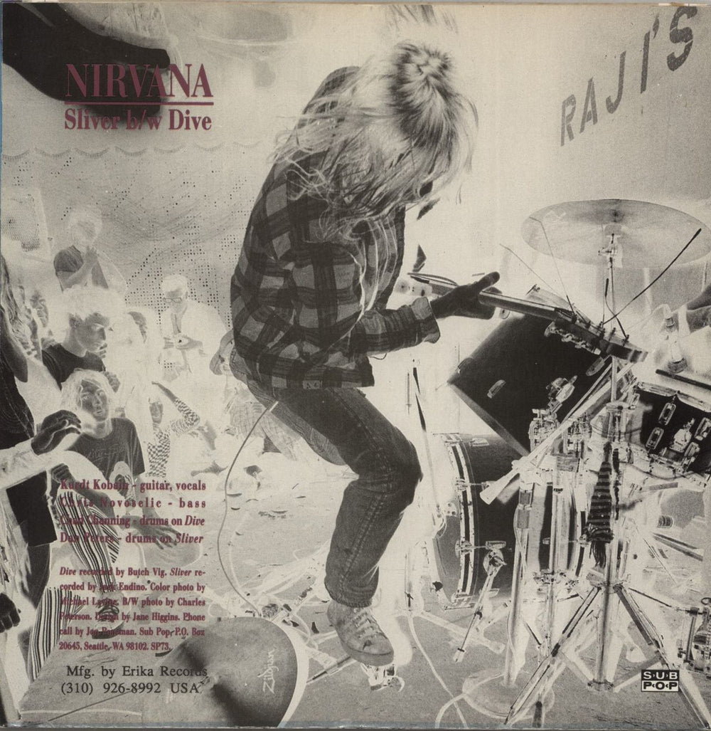Nirvana (US) Sliver - Peach Vinyl US 7" vinyl single (7 inch record / 45)