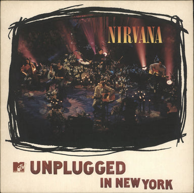 Nirvana (US) Unplugged In New York - White - EX German vinyl LP album (LP record) GEF24727