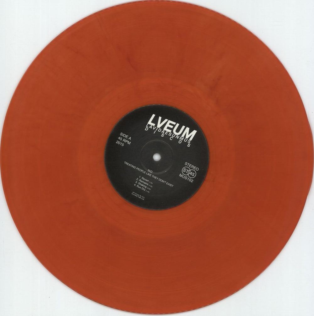 No Treating People Like They Don't Exist - Red Translucent Vinyl UK 12" vinyl single (12 inch record / Maxi-single) 8TC12TR880309