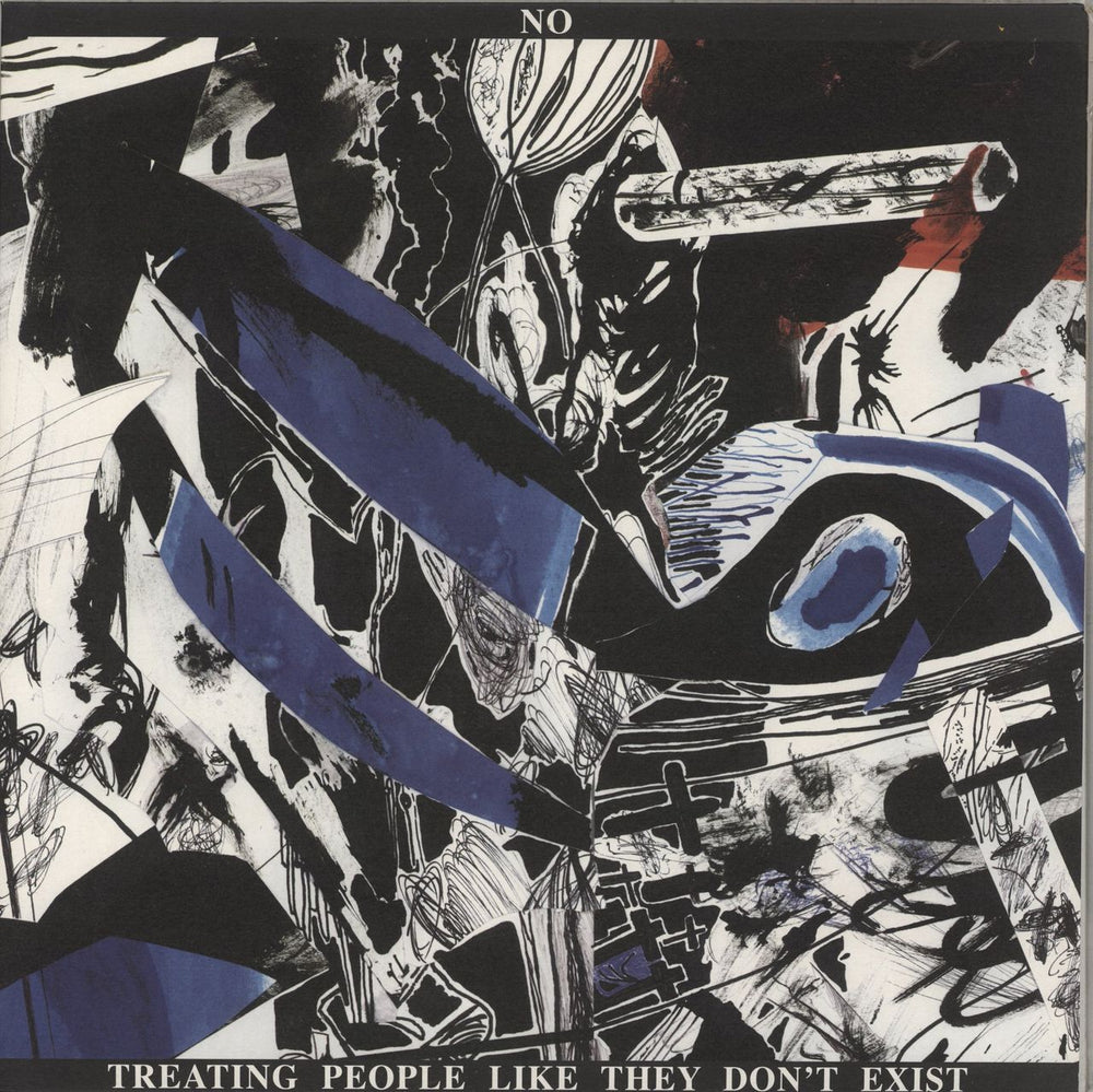 No Treating People Like They Don't Exist - Red Translucent Vinyl UK 12" vinyl single (12 inch record / Maxi-single) MUS102