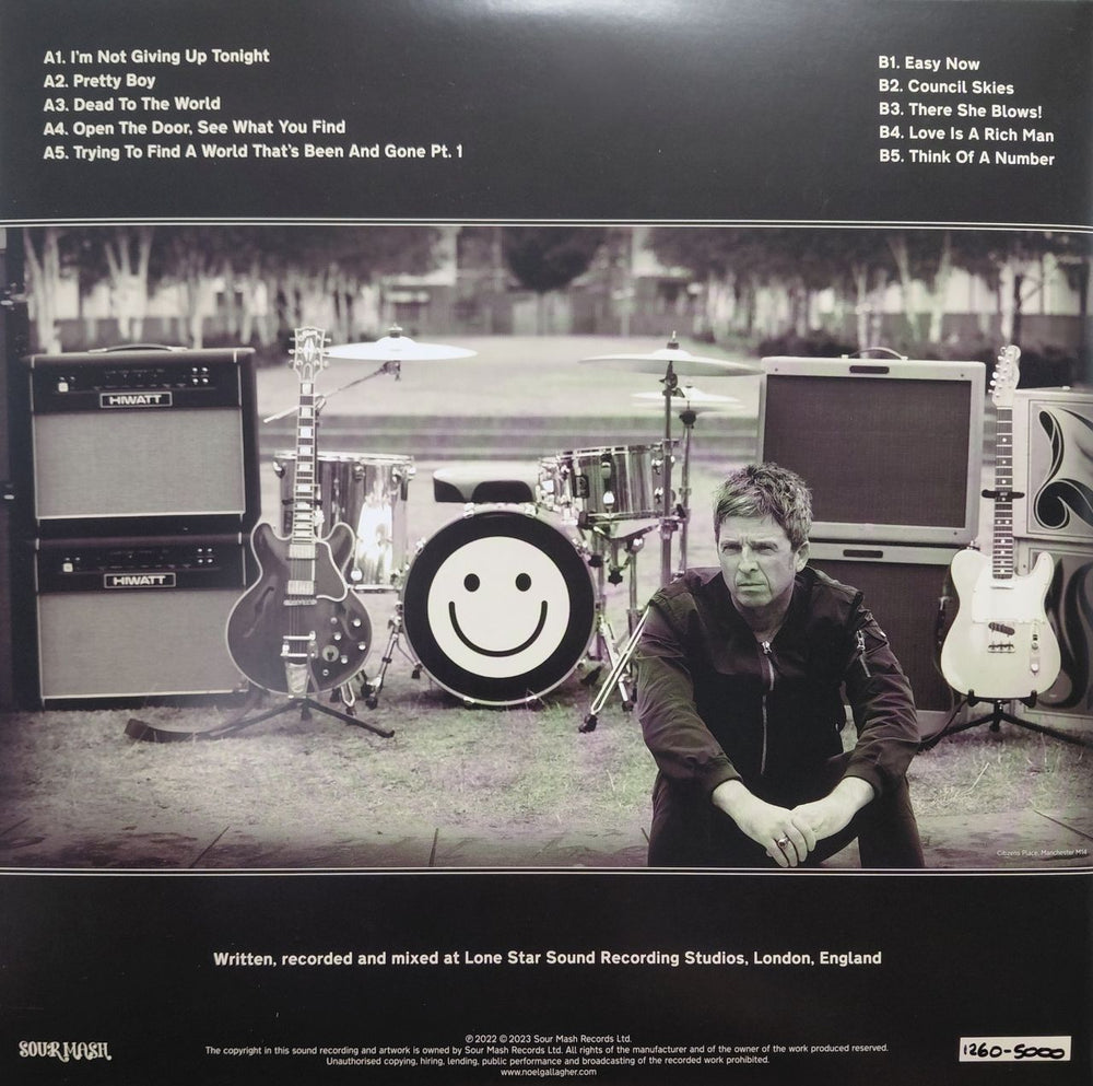 Noel Gallagher Council Skies - Black & White Vinyl UK vinyl LP album (LP record)