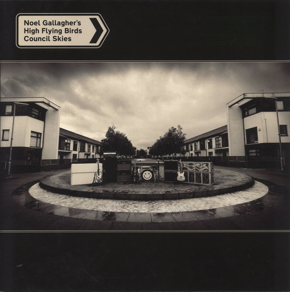 Noel Gallagher Council Skies - Black & White Vinyl UK vinyl LP album (LP record) BLOOD173