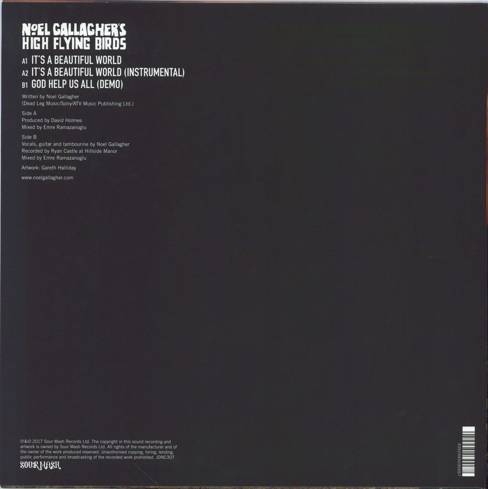 Noel Gallagher It's A Beautiful World - Yellow Vinyl UK 12" vinyl single (12 inch record / Maxi-single) 5052945030067