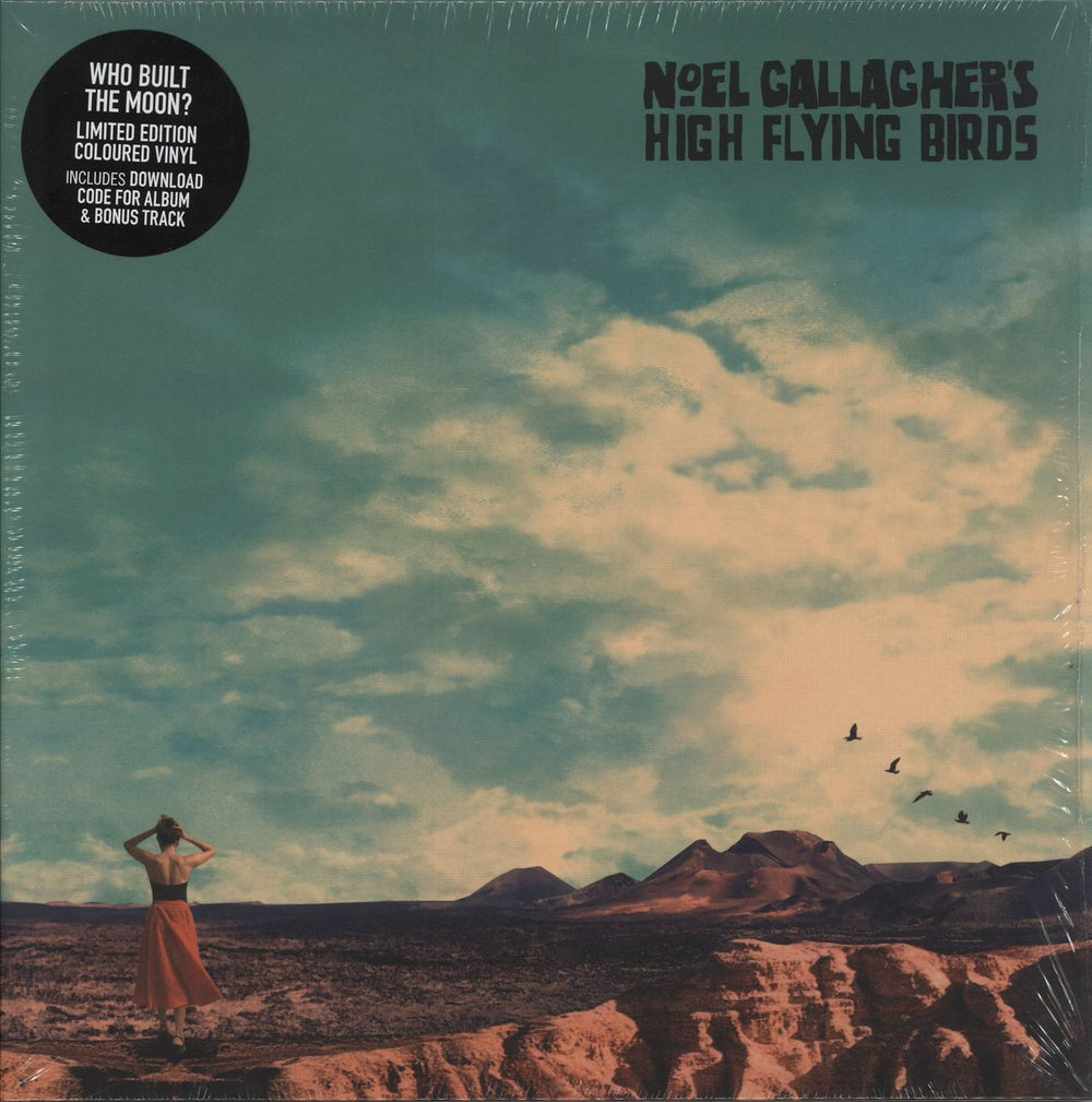 Noel Gallagher Who Built The Moon? - White Vinyl UK vinyl LP album (LP record) JDNCLP27COL