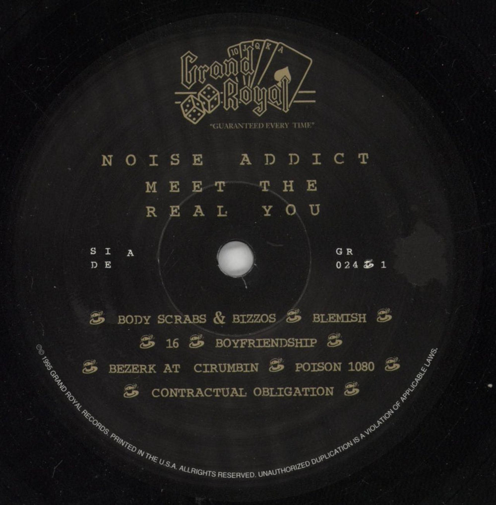 Noise Addict Meet The Real You US vinyl LP album (LP record) 7-QLPME849089