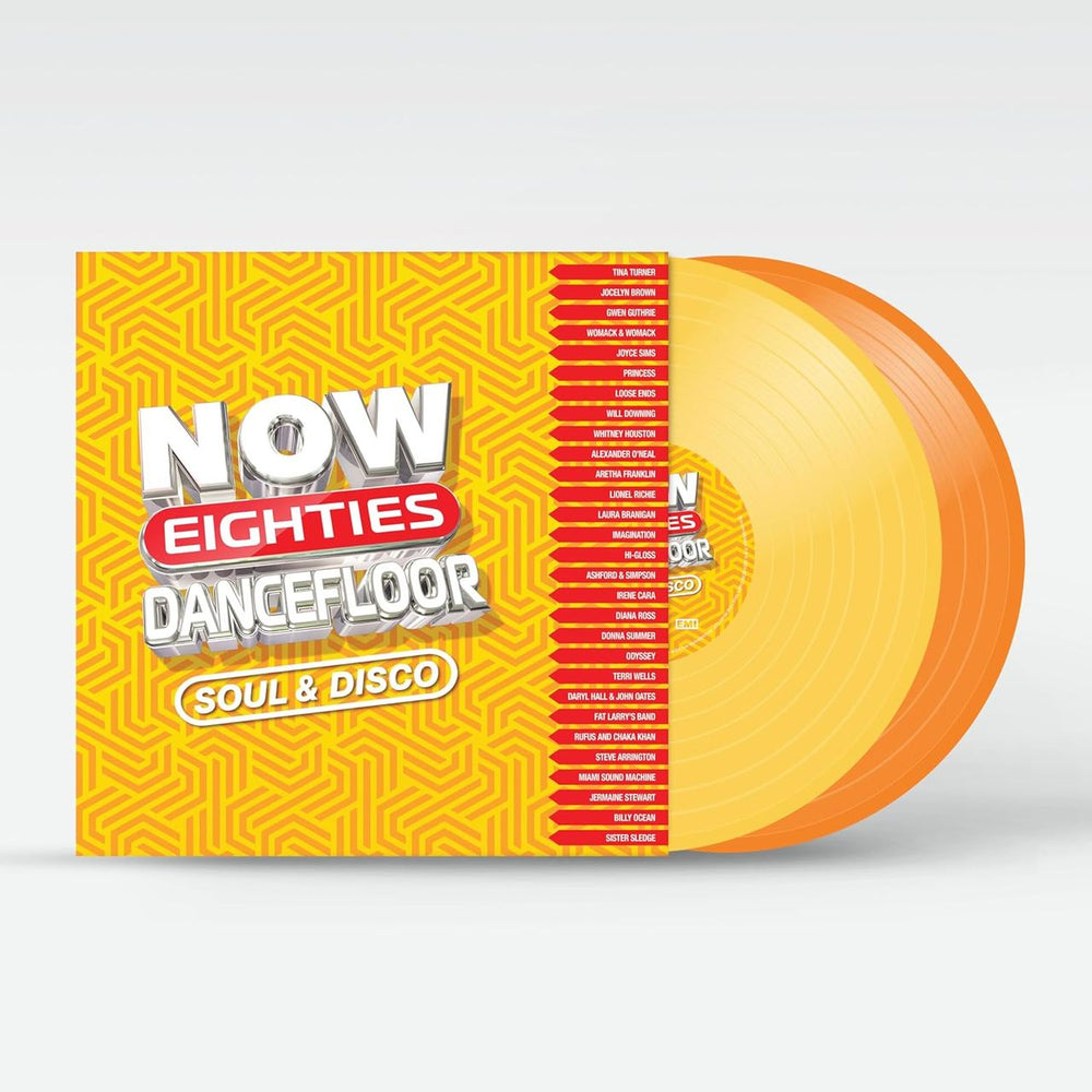 Now That's What I Call Music NOW 80s Dancefloor: Soul & Disco - Yellow & Orange Vinyl - Sealed UK 2-LP vinyl record set (Double LP Album) LPDF03