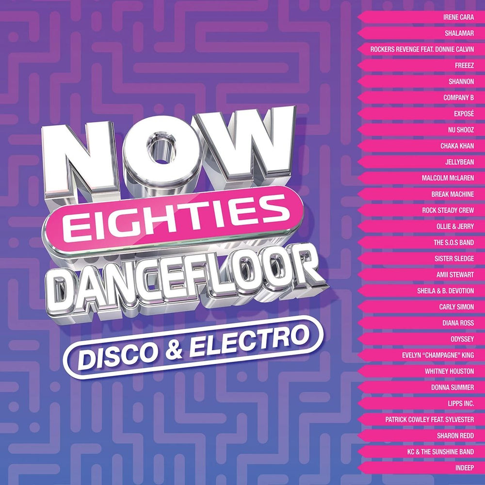 Now That's What I Call Music NOW Eighties Dancefloor Disco & Electro - Purple & Pink Vinyl - Sealed UK 2-LP vinyl record set (Double LP Album) N.W2LNO825011