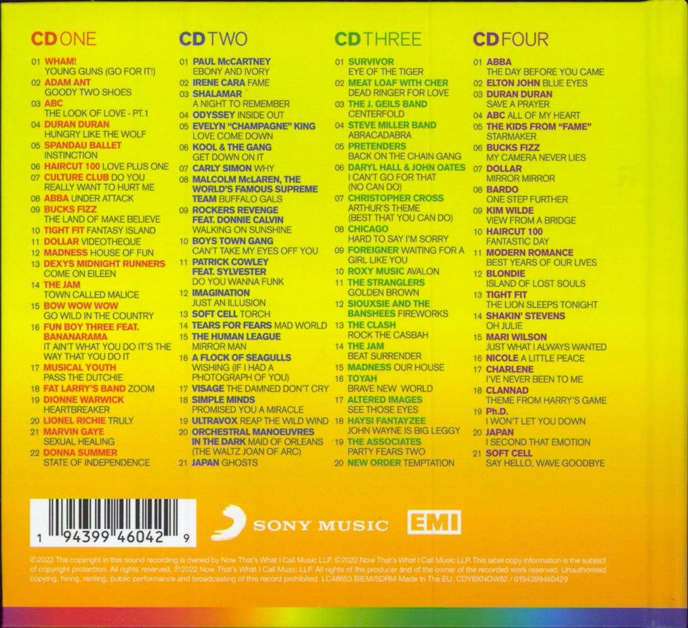 Now That's What I Call Music NOW Yearbook '82 - Deluxe Hardcover Edition UK 4-CD album set 194399460429