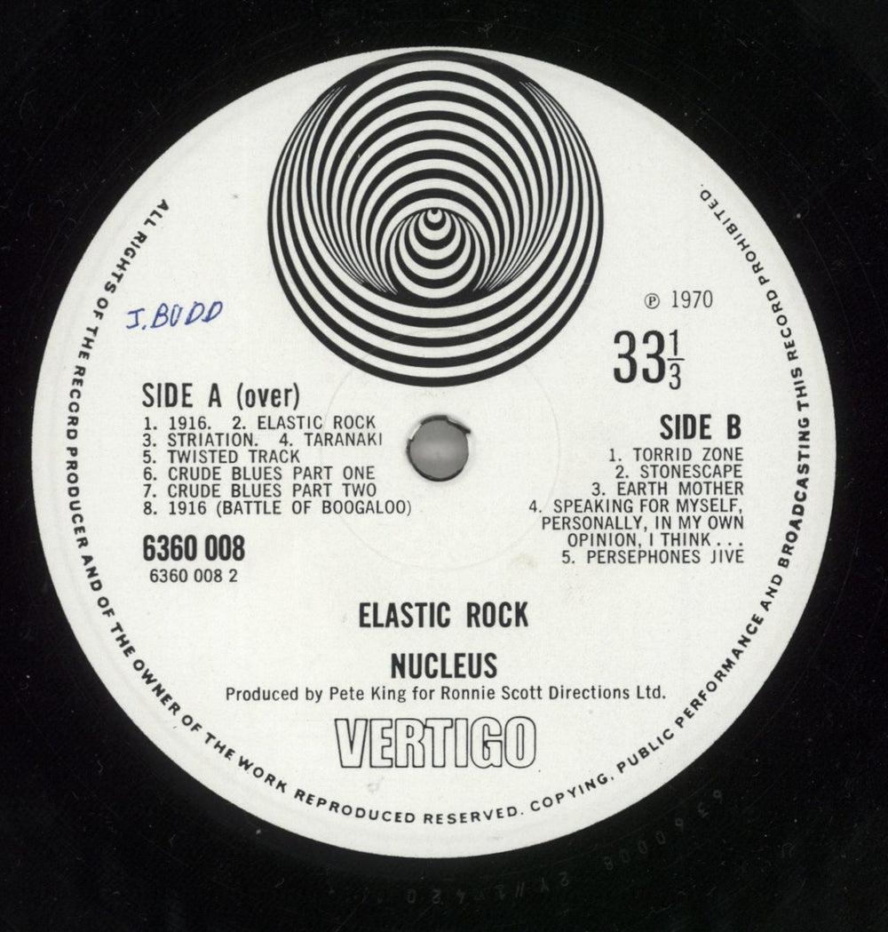 Nucleus Elastic Rock - 1st - VG UK vinyl LP album (LP record) NCULPEL878629