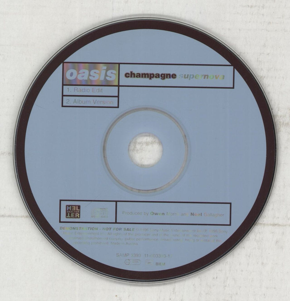 Oasis Champagne Supernova UK Promo CD single (CD5 / 5") OASC5CH70816