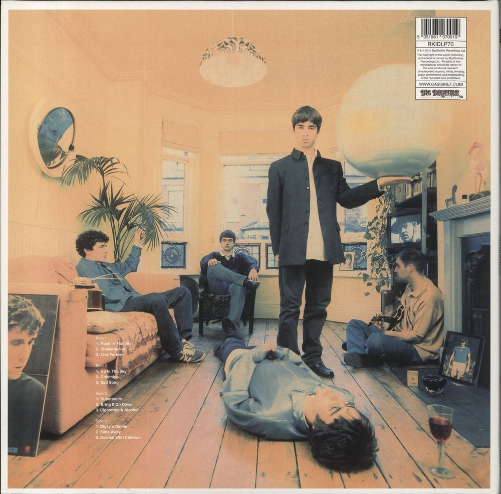 Oasis Definitely Maybe - 180gm UK 2-LP vinyl record set (Double LP Album) 5051961070019