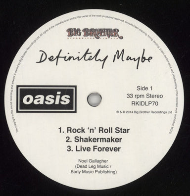 【2LP/UK盤】Oasis / Definitely Maybe Definitely Maybe - Oasis - Oasis Official Store