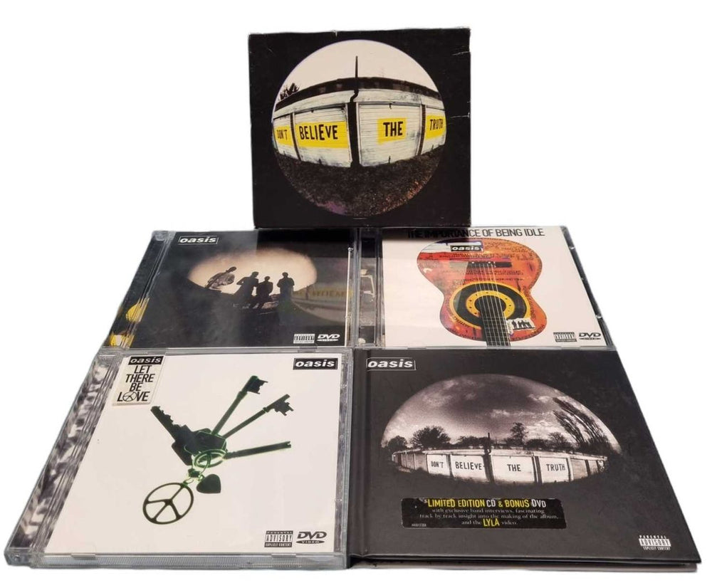 Oasis Don't Believe The Truth + 3 DVD Singles UK Promo CD Album Box Set