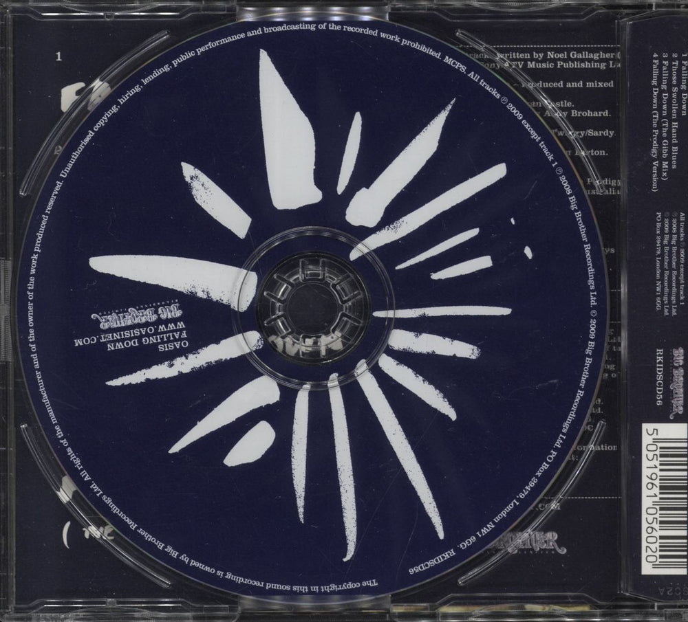 Oasis Falling Down UK CD single (CD5 / 5") 5051961056020