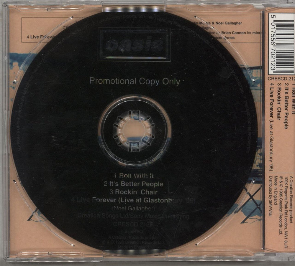 Oasis Roll With It UK Promo CD single (CD5 / 5") 5017556702123