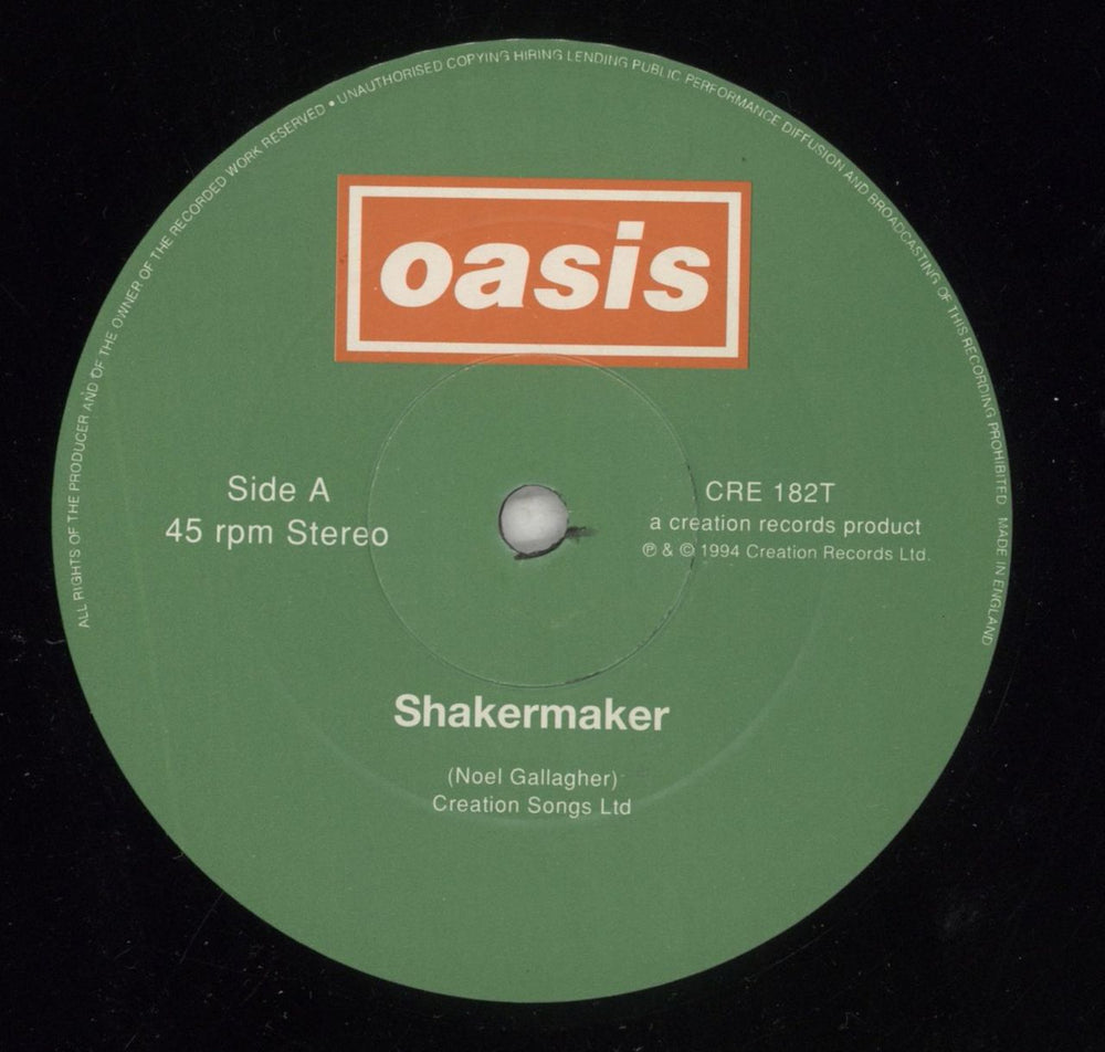 Oasis Shakermaker - EX UK 12" vinyl single (12 inch record / Maxi-single) OAS12SH664603