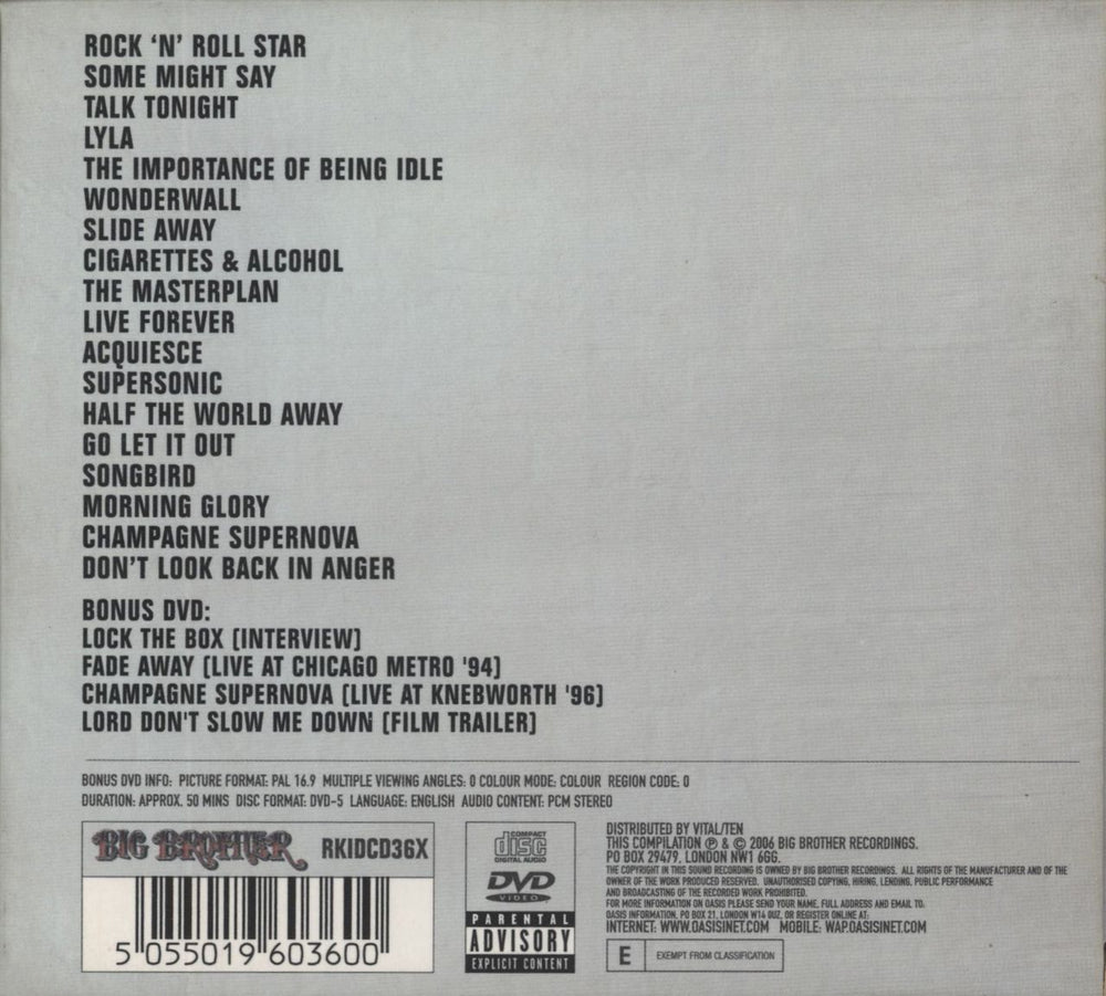 Oasis Stop The Clocks UK 3-disc CD/DVD Set 5055019603600