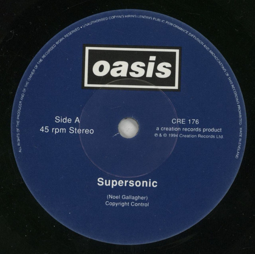 Oasis Supersonic - VG UK 7" vinyl single (7 inch record / 45) OAS07SU871363