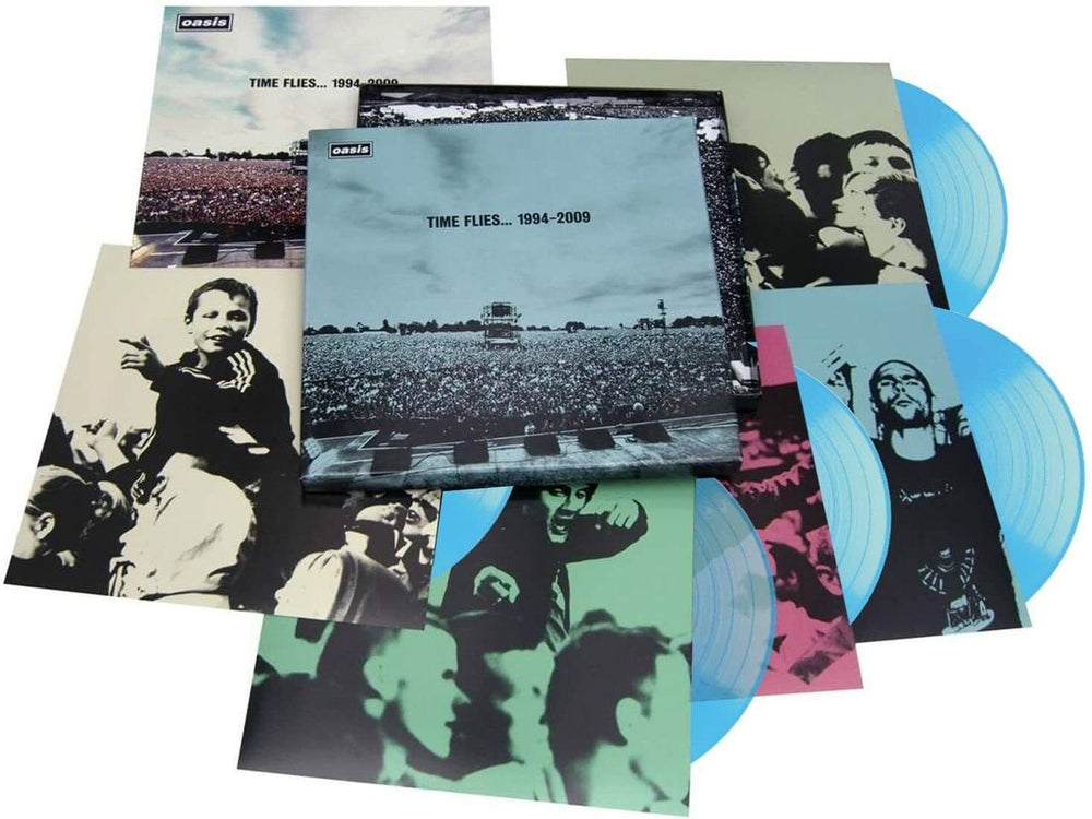 Oasis Time Flies... 1994-2009 - Sky Blue Vinyl 5LP Box Set Japanese Vinyl Box Set OASVXTI829806