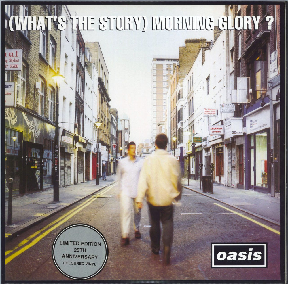 Oasis (What's The Story) Morning Glory - Stickered sleeve UK 2-LP vinyl record set (Double LP Album) RKIDLP73C