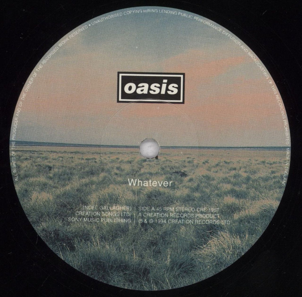 Oasis Whatever + Print - EX UK 12" vinyl single (12 inch record / Maxi-single) OAS12WH397808