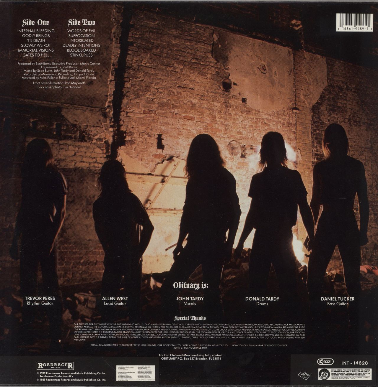 Obituary Slowly We Rot - EX Dutch Vinyl LP — RareVinyl.com