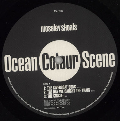 Ocean Colour Scene Moseley Shoals - Stickered UK Promo 2-LP vinyl record set (Double LP Album) OCS2LMO397809