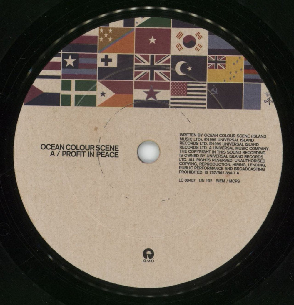 Ocean Colour Scene Profit In Peace + Poster UK 7" vinyl single (7 inch record / 45) OCS07PR241224