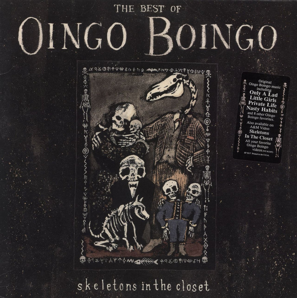 Oingo Boingo Skeletons In The Closet: The Best Of Oingo Boingo US Promo vinyl LP album (LP record) SP-5217